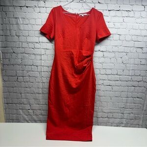 BODEN PENCIL Elegant Red Women's Dress SIZE 6L